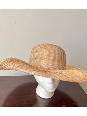 Brixton Wide Brim Summit Straw Sun Protection Fashion Floppy Hat - Tan